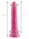 Розовый рельефный фантазийный фаллоимитатор - 26,5 см. - Джага-Джага
