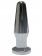 Серебристая анальная пробка с черным кристаллом - 10,3 см. - Eroticon - купить с доставкой в Нижнем Новгороде