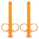 Набор из 2 оранжевых шприцов для введения лубриканта Lube Tube - California Exotic Novelties - купить с доставкой в Нижнем Новгороде