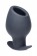 Большая черная анальная пробка Ass Goblet Silicone Hollow Anal Plug Large - 11,18 см. - XR Brands
