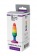Разноцветная анальная втулка RAINBOW ANAL PLUG SMALL - 11 см. - Dream Toys