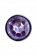 Серебристая гладкая коническая анальная пробка с фиолетовым кристаллом - 7 см. - Штучки-дрючки - купить с доставкой в Нижнем Новгороде