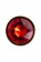 Золотистая гладкая коническая анальная пробка с красным кристаллом - 7 см. - Штучки-дрючки - купить с доставкой в Нижнем Новгороде