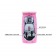 Розовый вибратор-ротатор с бусинами и клиторальным стимулятором - 26 см. - Baile