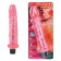 Рельефный розовый вибратор SLIM JELLY VIBE HOT PINK - 15,2 см. - Seven Creations