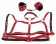 Красный комплект БДСМ-аксессуаров Harness Set - Orion - купить с доставкой в Нижнем Новгороде