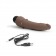 Коричневый анальный вибратор 7  Slim Anal Realistic Vibrator - 20 см. - PowerCocks