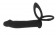 Черная вибронасадка для двойного проникновения с 2 эрекционными кольцами - 12,7 см. - OYO - купить с доставкой в Нижнем Новгороде