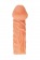 Телесная закрытая насадка с венками Cock Sleeve Size S - 13,8 см. - KOKOS - в Нижнем Новгороде купить с доставкой