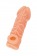 Телесная закрытая насадка с венками Cock Sleeve Size S - 13,8 см. - KOKOS - в Нижнем Новгороде купить с доставкой
