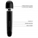 Черный мощный жезловый вибратор с изогнутой ручкой Charming Massager - 24 см. - Baile
