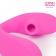 Розовый вибромассажёр двойного действия с вакуумно-волновой стимуляцией клитора - 23 см. - Bior toys