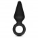 Черная анальная пробка Silicone Loop Plug Small - 7,6 см. - Blush Novelties