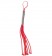 Красная резиновая плеть с 8 хлыстами - 35 см. - Sitabella - купить с доставкой в Нижнем Новгороде