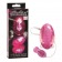 Розовая вибропулька с пультом-кристаллом и светодиодами Lighted Shimmers LED Bliss Teasers - California Exotic Novelties