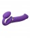 Фиолетовый безремневой вибрострапон Silicone Bendable Strap-On - size XL - Strap-on-me - купить с доставкой в Нижнем Новгороде