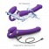 Фиолетовый безремневой вибрострапон Silicone Bendable Strap-On - size XL - Strap-on-me - купить с доставкой в Нижнем Новгороде