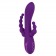 Фиолетовый вибромассажер-кролик Long Beach Bootylicious с анальной цепочкой - California Exotic Novelties