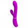 Лиловый вибратор-кролик с подвижной клиторальной щеточкой Clitoris Vibrator - 20,8 см. - Baile