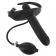 Черный надувной кляп-страпон Inflatable Gag with Dildo - 14,5 см. - XR Brands - купить с доставкой в Нижнем Новгороде