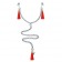 Зажимы на соски и клитор с игривыми красными кисточками Nipple Clit Tassel Clamp With Chain - Lovetoy - купить с доставкой в Нижнем Новгороде