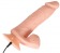 Телесный вибратор на присоске с пультом ДУ Bendable RC Vibrator with Balls - 20,8 см. - Orion