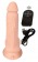 Телесный вибратор на присоске с пультом ДУ Bendable RC Vibrator with Balls - 20,8 см. - Orion