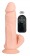 Телесный вибратор на присоске с пультом ДУ Bendable RC Vibrator with Balls - 20,8 см. - Orion