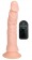 Телесный вибратор на присоске с пультом ДУ Bendable RC Vibrator - 21,5 см. - Orion