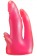 Розовая гелевая насадка с двумя стволами для страпона - 17 см. - LOVETOY (А-Полимер) - купить с доставкой в Нижнем Новгороде