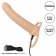Телесная насадка для двойного проникновения Rechargeable Ribbed Dual Penetrator с вибрацией - California Exotic Novelties - купить с доставкой в Нижнем Новгороде