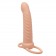 Телесная насадка для двойного проникновения Rechargeable Ribbed Dual Penetrator с вибрацией - California Exotic Novelties - купить с доставкой в Нижнем Новгороде