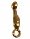 Золотистый фаллоимитатор с крупной головкой для массажа G-точки - 18 см. - Pipedream