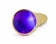 Золотистая анальная пробка-ёлочка с фиолетовым кристаллом - 14 см. - Shots Media BV - купить с доставкой в Нижнем Новгороде