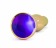 Золотистая анальная пробка с фиолетовым кристаллом - 14 см. - Shots Media BV - купить с доставкой в Нижнем Новгороде