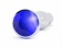 Серебристая анальная пробка с фиолетовым кристаллом - 14 см. - Shots Media BV - купить с доставкой в Нижнем Новгороде