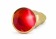 Золотистая анальная ёлочка с красным кристаллом - 14,5 см. - Shots Media BV - купить с доставкой в Нижнем Новгороде