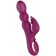 Сливовый вибратор-кролик AN Stamen с массажем бусинами - 22 см. - Anasteisha