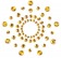 Золотистые наклейки на грудь Mimi Bijoux - Bijoux Indiscrets - купить с доставкой в Нижнем Новгороде