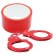 Набор для фиксации BONDX METAL CUFFS AND RIBBON: красные наручники из листового материала и липкая лента - Dream Toys - купить с доставкой в Нижнем Новгороде