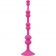 Розовая анальная цепочка с присоской PERLES DASPIRE - 22 см. - NS Novelties