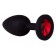 Чёрная анальная втулка с красным кристаллом - 7,3 см. - Джага-Джага - купить с доставкой в Нижнем Новгороде