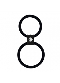 Чёрное двойное эрекционное кольцо Dual Rings Black - Dream Toys - в Нижнем Новгороде купить с доставкой