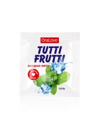 Пробник гель-смазки Tutti-frutti со вкусом мяты - 4 гр. - Биоритм - купить с доставкой в Нижнем Новгороде