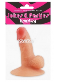 Телесный пенис-сувенир Universal Pecker Stand Holder - Lovetoy - купить с доставкой в Нижнем Новгороде
