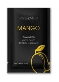 Лубрикант на водной основе с ароматом манго Wicked Aqua Mango - 3 мл. - Wicked - купить с доставкой в Нижнем Новгороде