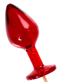 Красный леденец в форме малой анальной пробки со вкусом виски - Sosuчki - купить с доставкой в Нижнем Новгороде
