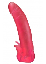 Розовая насадка для страпона с клиторальными лепестками - 18,5 см. - LOVETOY (А-Полимер) - купить с доставкой в Нижнем Новгороде