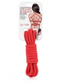Красная хлопковая веревка для связывания - 3 м. - Lux Fetish - купить с доставкой в Нижнем Новгороде