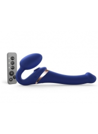Синий безремневой страпон Multi Orgasm Size S с клиторальной стимуляцией - Strap-on-me - купить с доставкой в Нижнем Новгороде